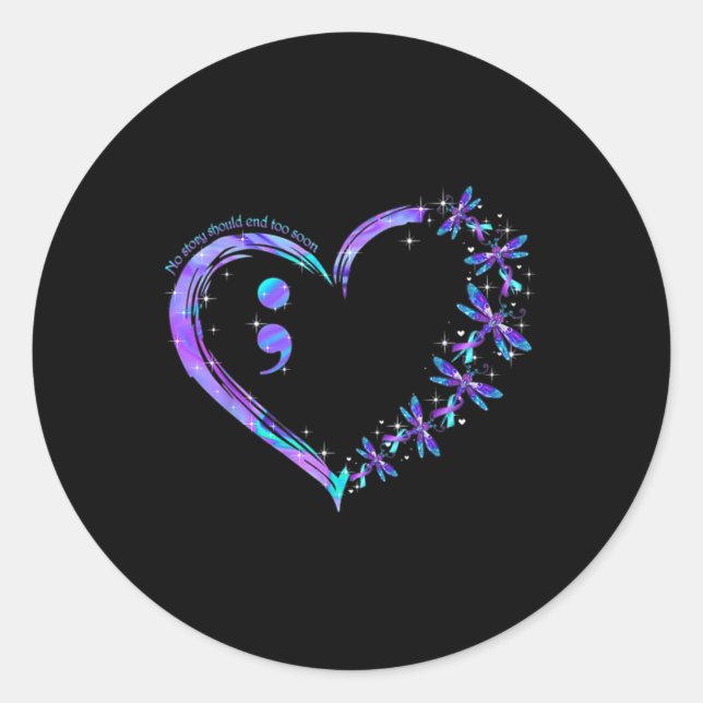 Sticker Rond Aucune Histoire Ne Devrait Se Terminer Trop Tôt La (Devant)