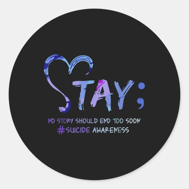 Sticker Rond Aucune Histoire Ne Devrait Se Terminer Trop Tôt Re (Devant)