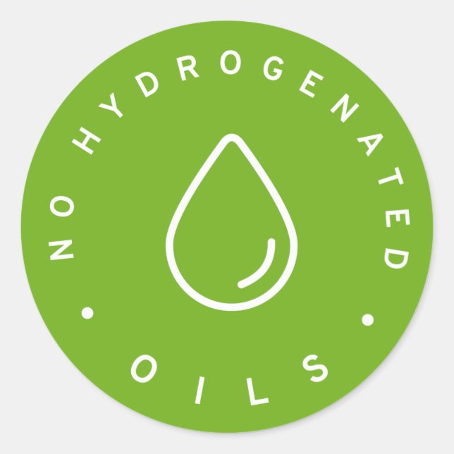 Sticker Rond Aucune huile hydrogénée (Devant)
