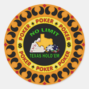 Sticker Rond Aucune limite le Texas ne les tiennent jeton de