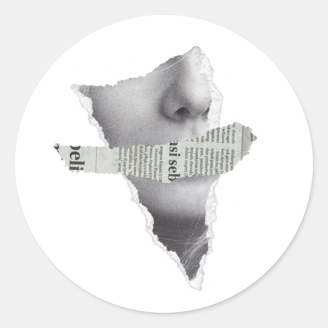 Sticker Rond Aucune nouvelle ici.bw (Devant)