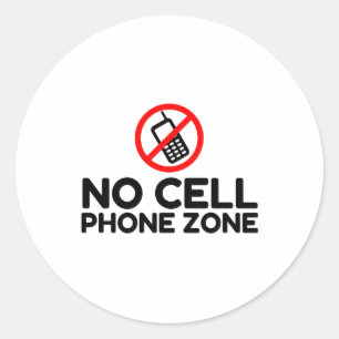 Sticker Rond Aucune zone de téléphone cellulaire