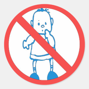 Sticker Rond Aucuns enfants permis