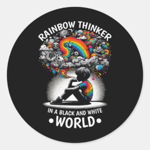 Sticker Rond Audhd Autisme Adhd Spectre Autiste Neurodiversité