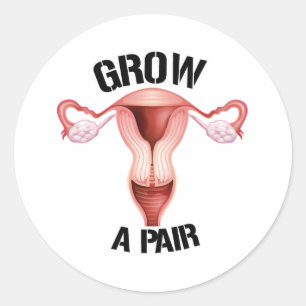 Sticker Rond Augmenter une paire d'ovaires