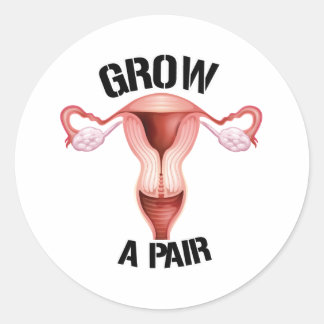 Sticker Rond Augmenter une paire d'ovaires
