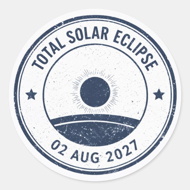 Sticker Rond August 2 2027 Solar Eclipse (Devant)