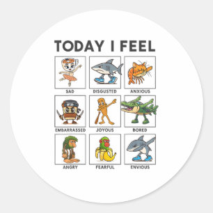 Sticker Rond Aujourd'hui, je me sens Italien Brainrot mème Drôl