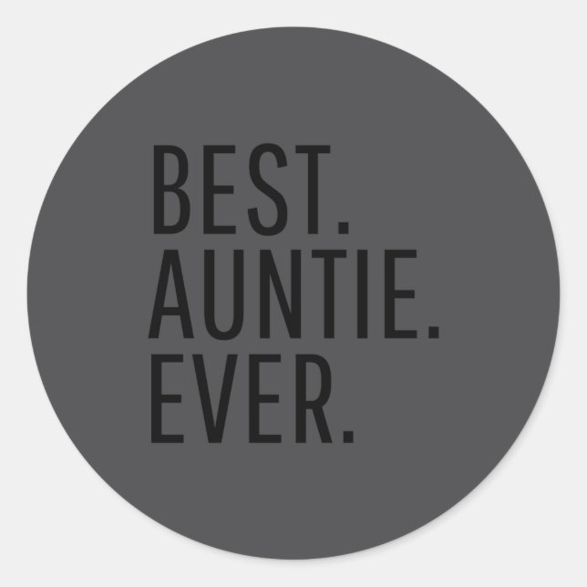 Sticker Rond Auntie Ever Funny Auntie  (Devant)