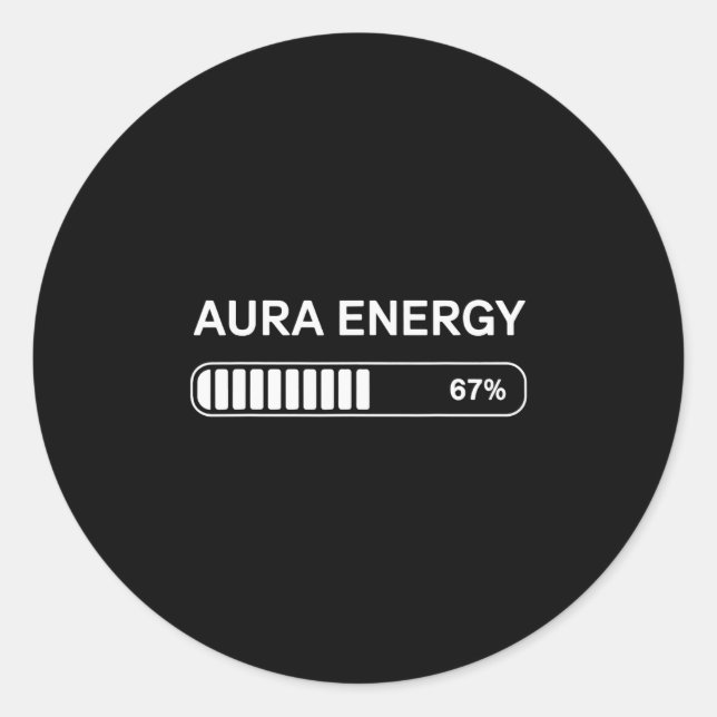 Sticker Rond Aura Énergie À 67  (Devant)