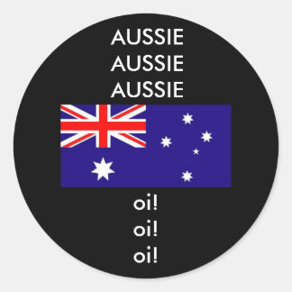 Sticker Rond Aussie Aussie Sport Chant