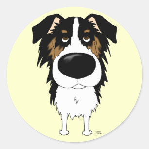 Sticker Rond Aussies - Gros nez et cul