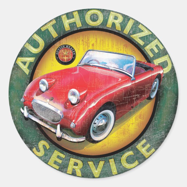 Sticker Rond Austin Healey Frog sprint oculaire (Devant)