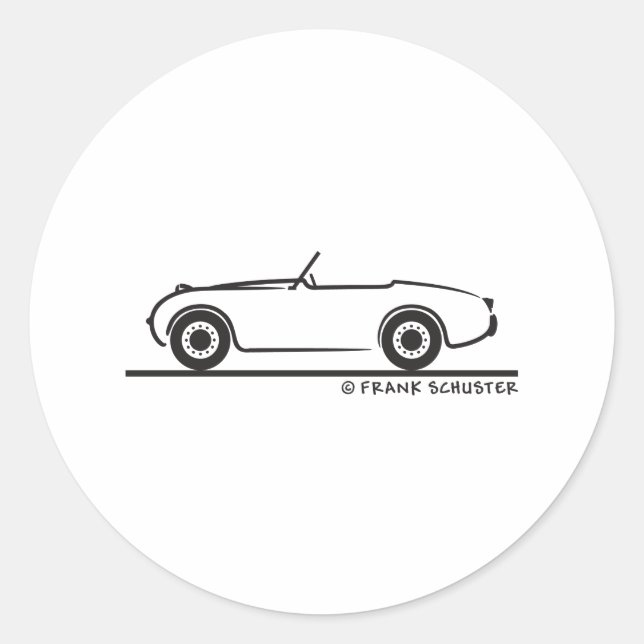 Sticker Rond Austin Healey Sprite (Devant)