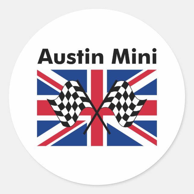 Sticker Rond Austin Mini classique (Devant)