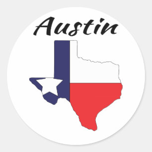 Sticker Rond Austin - Texas