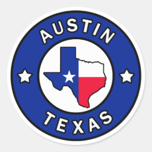 Sticker Rond Austin Texas
