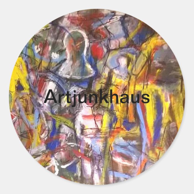 Sticker Rond Austin Underground Abstrait Hankamer Artjunkhaus (Devant)