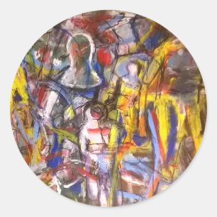 Sticker Rond Austin Underground Abstrait Hankamer Artjunkhaus