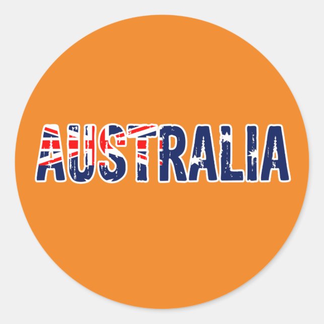 Sticker Rond Australie, Australie (Devant)