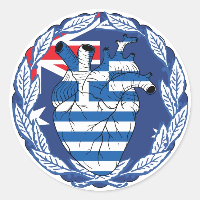Sticker Rond Australie Australie Indépendance grecque (Devant)