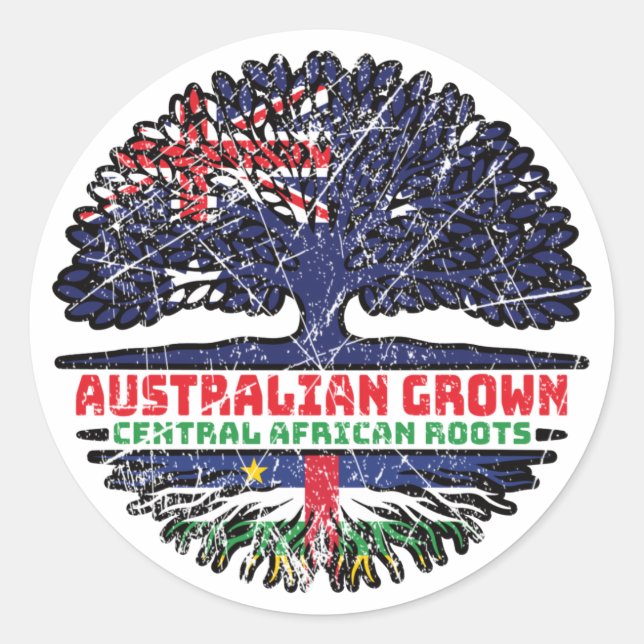 Sticker Rond Australie Australienne d'Afrique Centrale (Devant)