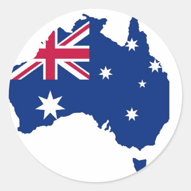 Sticker Rond Australie Flagge Australie Style Design (Devant)