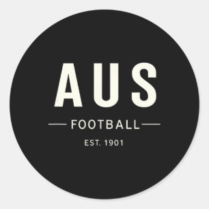 Sticker Rond Australie Football Ét. 1901 Heritage Football Fan 
