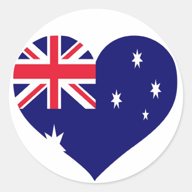 Sticker Rond Australie Love (Devant)