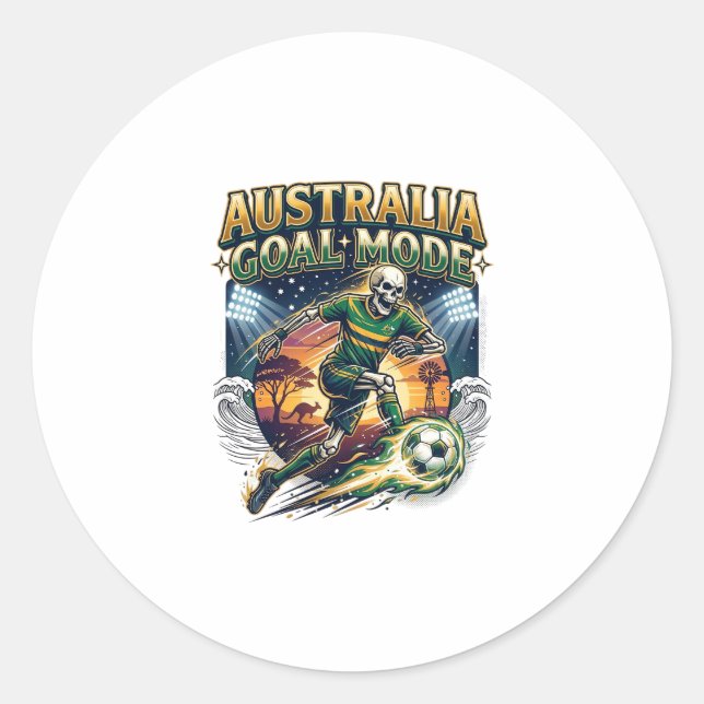 Sticker Rond Australie Mode de but squelette Striker Nations St (Devant)