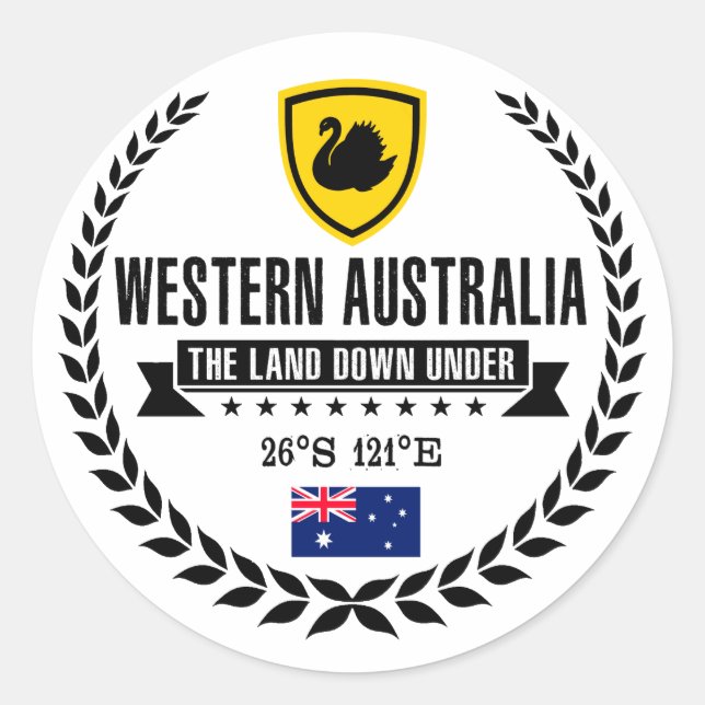 Sticker Rond Australie occidentale (Devant)