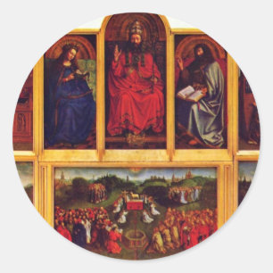 Sticker Rond Autel d'autel de Gand de la vue mystique de scène