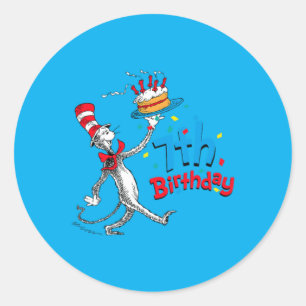 Sticker Rond Auteur de livre pour enfants Chats Caractère 7ème