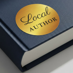 Sticker Rond Auteur local Livre Promo Gold B