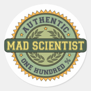 Sticker Rond Authentic Mad Scientist