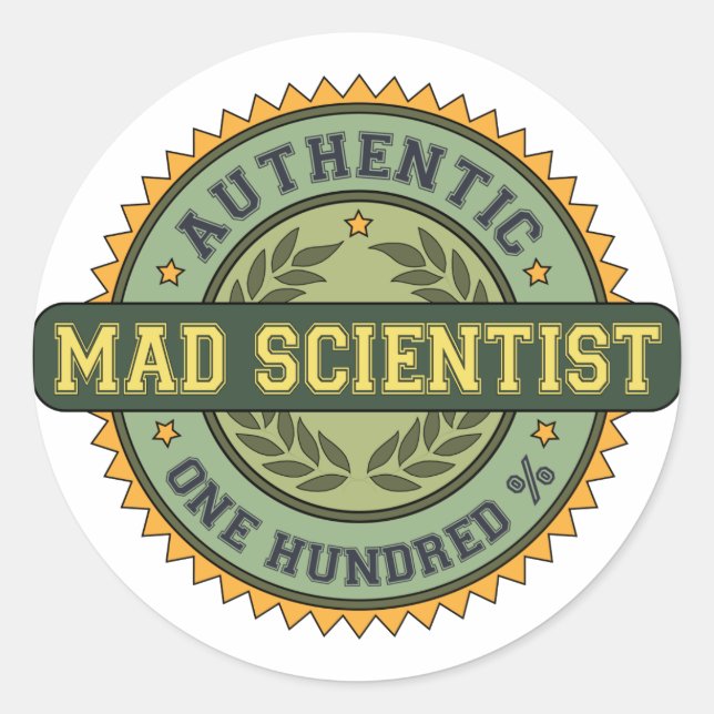 Sticker Rond Authentic Mad Scientist (Devant)