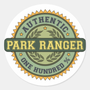 Sticker Rond Authentic Park Ranger
