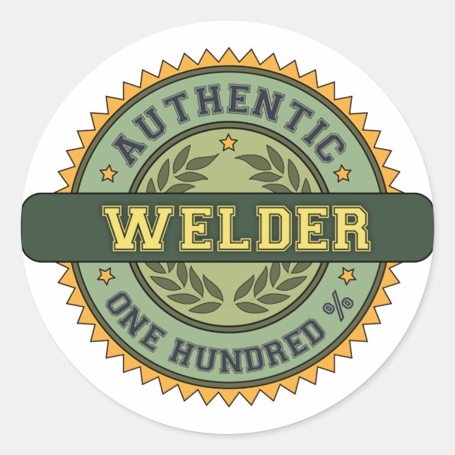 Sticker Rond Authentic Welder (Devant)