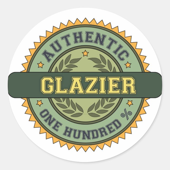 Sticker Rond Authentique Glazier (Devant)