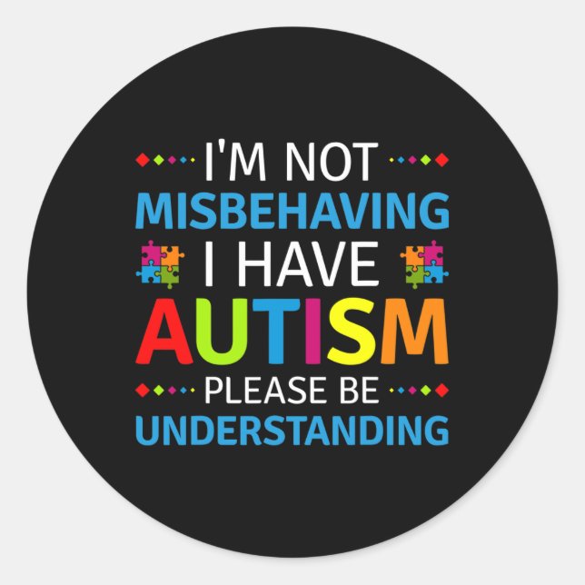 Sticker Rond Autism (Devant)