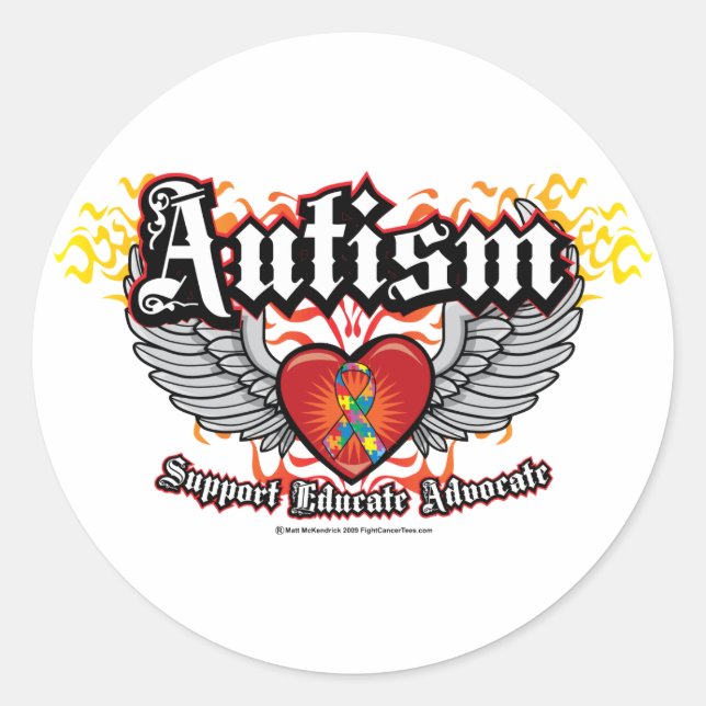 Sticker Rond Autisme (Devant)