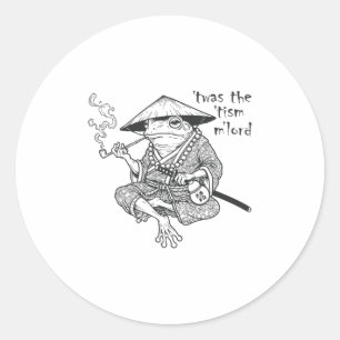 Sticker Rond Autisme Drôle C'Était Tism M Lord Frog Mème Inappr