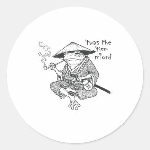 Sticker Rond Autisme Drôle C'Était Tism M Lord Frog Mème Inappr