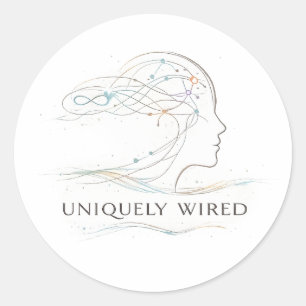 Sticker Rond Autisme Fil Unique