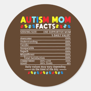 Sticker Rond Autisme Maman fait un soutien Maman sensibilisatio