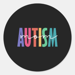Sticker Rond Autisme Maman Neuro Diverse Chemise Pour Maman