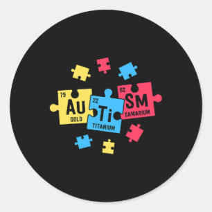 Sticker Rond Autisme Pour Les Enseignants Dépenser Des Éléments