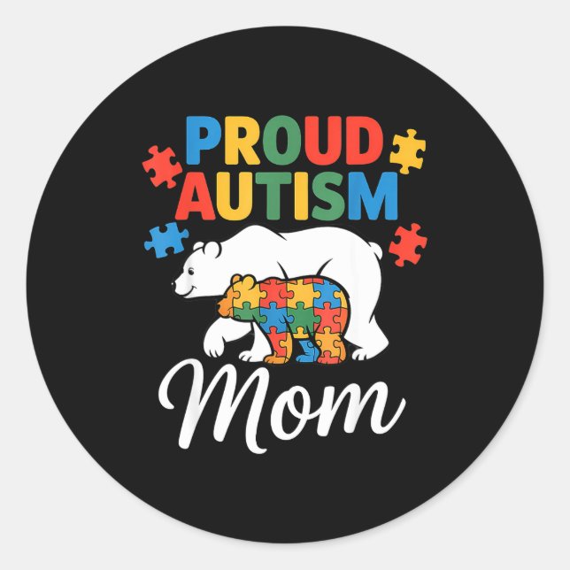 Sticker Rond Autisme sensibilisation autistique  (Devant)