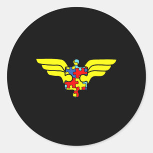 Sticker Rond Autisme Superhero Autisme Cadeaux Pour Enfants