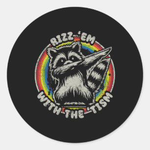 Sticker Rond Autisme Vintage Rizz Em Avec Le Tism Meme Autistiq